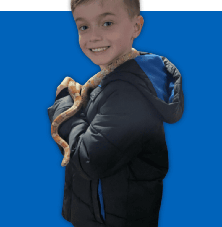 boy with lucky